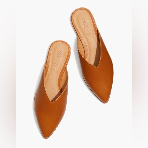 Madewell Shoes - The Emilia Mule in Leather - English Saddle Brown - Worn Once!